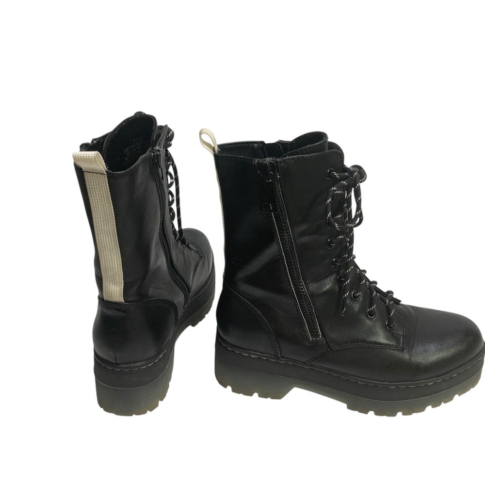 MIA Colin Combat Platform Boots 7.5 Black Grunge Festival Streetwear Rockabilly
